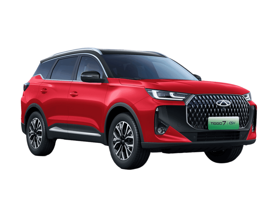 Chery Tiggo 7 CSH edition in Chery Red with Black Roof