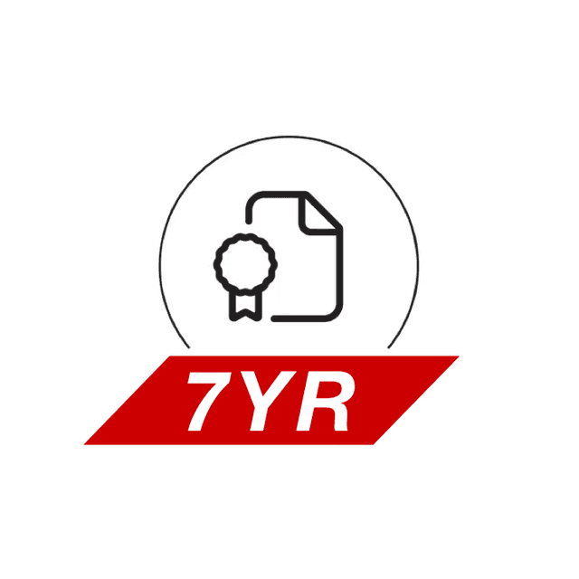 7-year or 100,000 miles warranty